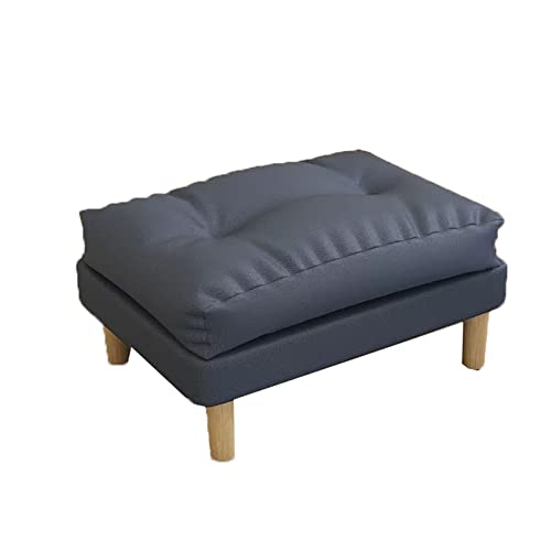 ZABEES Taburete de lujo para reposapiés, taburete cuadrado de entrada, cambiador de zapatos, taburete pequeño, taburete bajo para sala de estar, dormitorio, hogar, asiento acolchado
