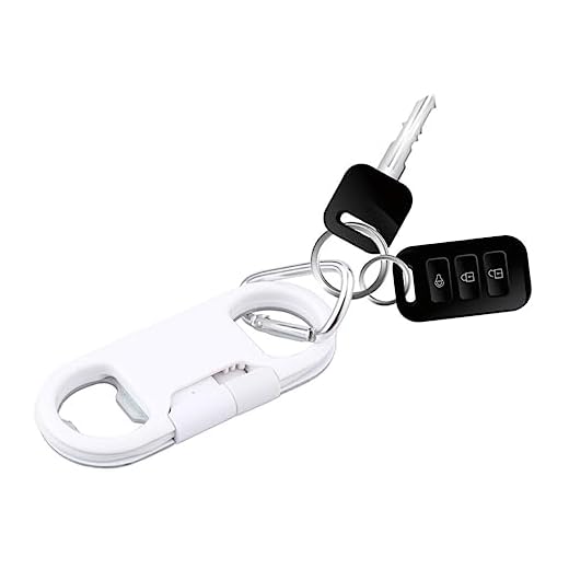 Adorainbow 2 Unidades Chaveiros Multifunções Carregadores Portáteis Para Celular Chaveiro Abridor De Garrafa Chaveiro Carregador Usb Carregador Ultra Mini Branco Cabo De Carregamento Andróide