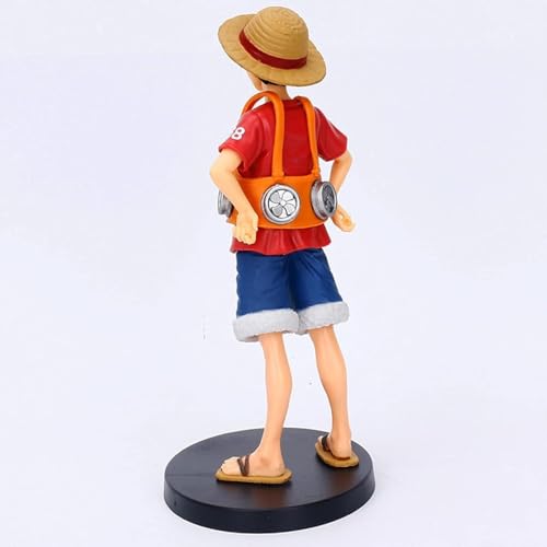 Image of Awestuffs Large Action Figure Monkey D with Jacket and Base Limited Edition for Car Dashboard, Decoration, Cake, Office Desk & Study Table 1 Piece