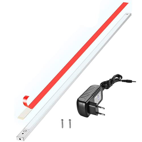 90cm LED Unterbauleuchte 4000K, Sensor Switch, flach, überall montieren, aufkleben, Inklusive Alle Zubehör, LED Nachtlicht, kühles Weiß, Neutralweiß