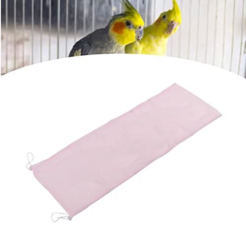 Image of Birdcage Nylon Mesh Net Adjustable Dustproof Seed Catcher Guard Net Cover for Parrots Parakeet Macaw Cage