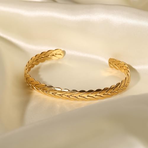 18K Gold Women's Wheat Bracelet, Mesh Bracelet, Fashionable and Luxurious, Jewelry Gift, Birthday/Valentine's Day/Mother's Day/Christmas and Other Holiday Gifts4