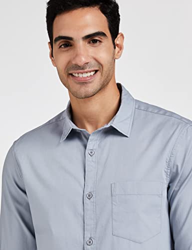 Image of Amazon Brand - Symbol Men's Cotton Shirt | Casual | Plain | Full Sleeve | Summer - Regular Fit (Available in Plus Sizes)