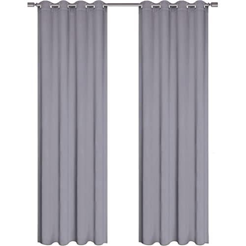 EMEMA Tende Opache Doppio Strato Isolante Termico Protezione Dal Freddo Tenda Oscurante 225x132 Beige - Foto 8