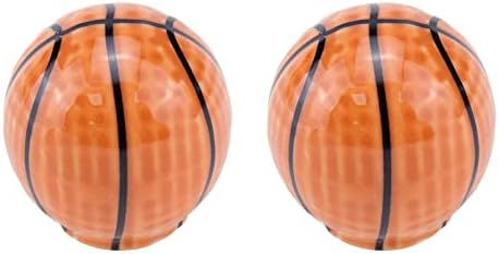 HNGSON Basketball Shape Drawer Knobs Ceramic Cabinet Pull Knobs Decorative Dresser Wardrobe Pull Handles 2PCS with Screws