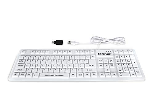 Clavier USB QWERTY Blanc WetKeys résistant aux liquides et poussières