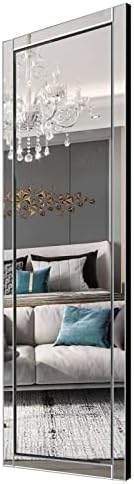 Syndra 56x20 Full Length Wall Mirror, Large Floor Rectangle Mirrors with Reflect Frame, Wall Mounted/Over Door Hanging, Full Body Mirror for Bathroom, Bedroom, Dressing Room & Gym Wall
