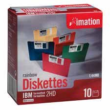 Imation Products - 3-1/2" Formatted Color Diskettes, 1.44 MB Cap, RD/OE/YW/GN/BE - Sold as 1 BX - Diskettes are ideal for storing, transferring and distributing your data from computer to computer. Each diskette is manufactured to the highest standards of quality and reliability for ease of use and maximum performance. The antistatic design and climate-adaptive media helps protect data from enviro-image-13