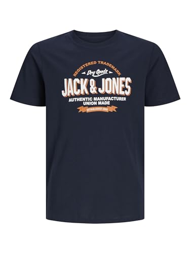 Jack & Jones Jungen T-Shirt JJELOGO Tee SS O-Neck 2 COL S NOOS JNR, Navy...