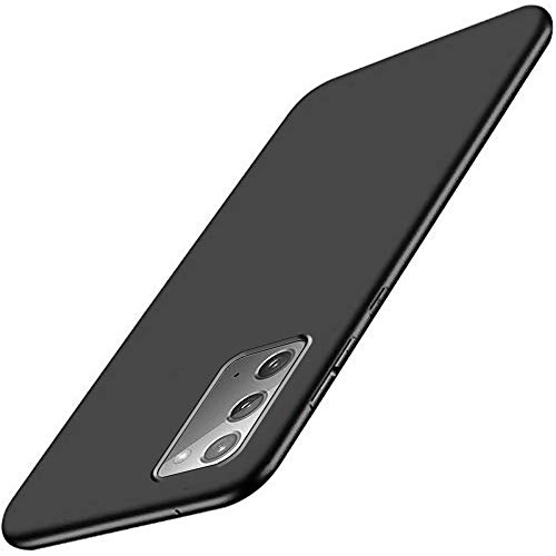 Image of TheGiftKart Protective Sleek Back Cover Case for Samsung Galaxy Note 20 | Soft TPU Rubberised Matte Cover | Camera Protection Bump (Black)