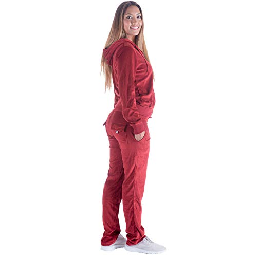 Image of Velour Tracksuit Womens 2 Pieces Joggers Outfits Jogging Sweatsuits Set Soft Sports Sweat Suits Pants