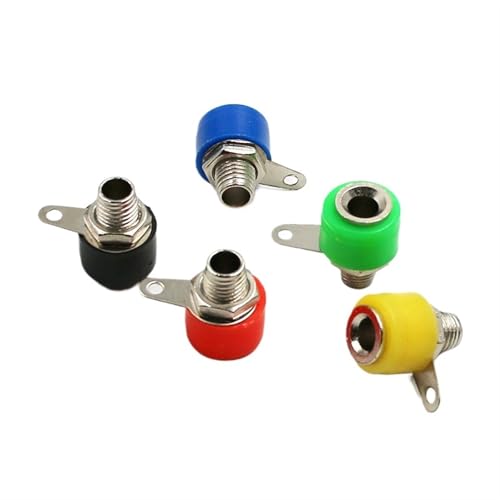 Postes de encuadernación de plátano 4mm adaptador hembra chasis borne altavoz rojo 10 uds