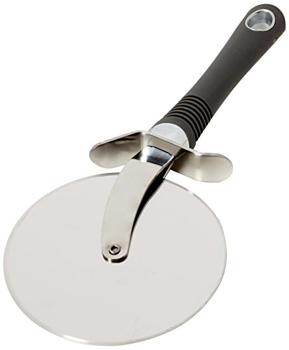 KitchenCraft Rueda cortadora de 10 cm con mango de agarre suave, acero inoxidable, plata/gris, 28 x 18 x 18 cm