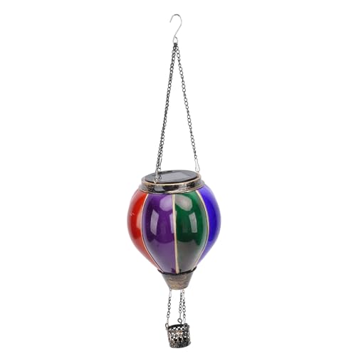 Decoración de Linterna con Globo de Fuego, Innovadora y Exquisita Linterna Solar con Globo de Fuego Impermeable para Jardín y Patio (Tipo F)
