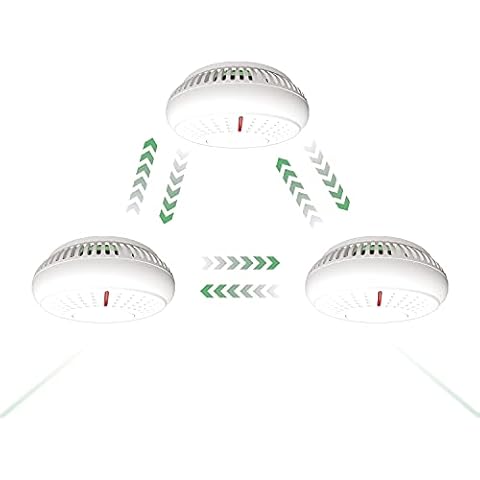 ANKA Wireless Interlinked Smoke Alarm,Can be perfectly Interlinked with ANKA Heat Alarm(AJ-718),Built in 10-Year Battery Interconnected Smoke Alarm,Conforms to EN 14604 Standard,AJ-763SI4,3-PACK Cover