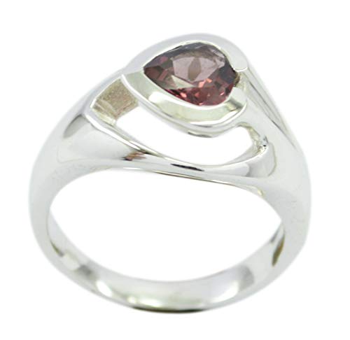 Bague rotative en argent sterling 925 et grenat véritable RIYO