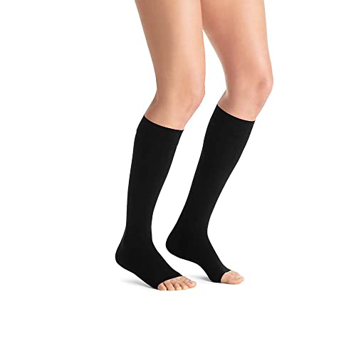 Image of JOBST Opaque Compression Stockings, 15-20 mmHg, Knee High, Open Toe