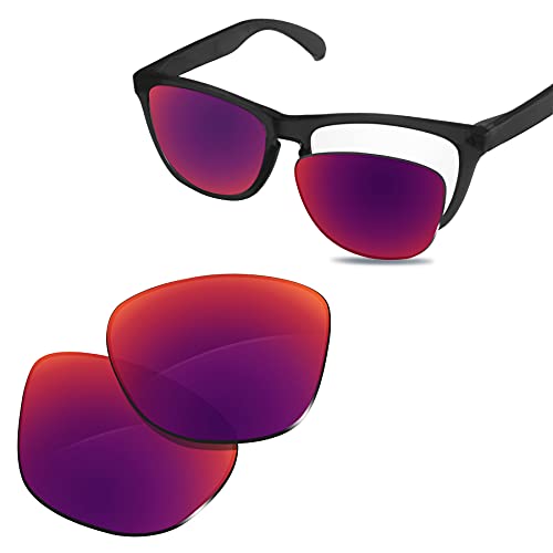 Image of 100% Precise-Fit Replacement Sunglass Lenses Compatible with Oakley Frogskins OO9013 55mm