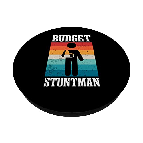 Funny Stuntman Broken Arm Elbow Wrist Injury PopSockets Swappable PopGrip, Black - Image 2