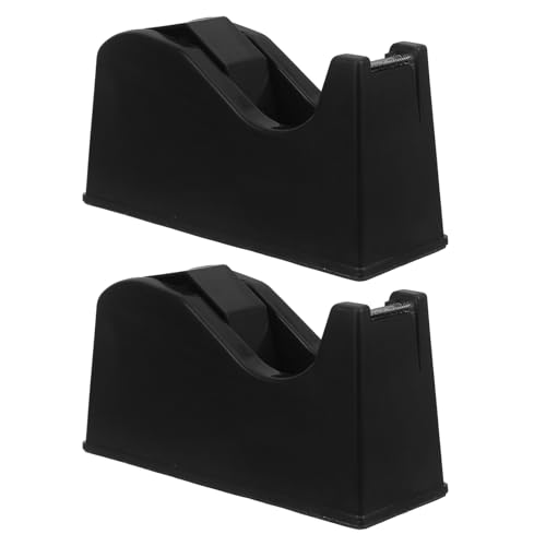 Dévidoir pour adhésif noir x2 double taille avec base antidérapante maison et bureau