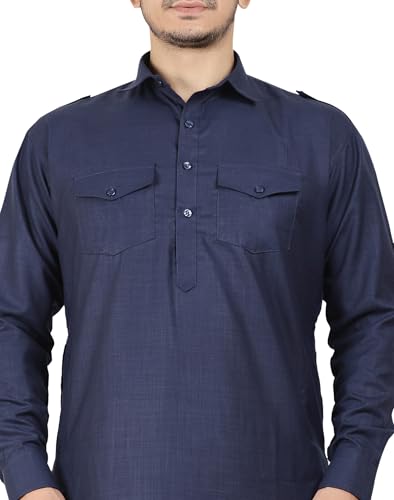 Image of K-ROYALS Full Pathani Suit for Mens /Cotton Blend Pathani kurta payjama set for mens