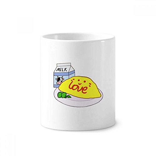 Porte-modèle brosse à dents tasse blanche céramique 350ml avec illustration originale