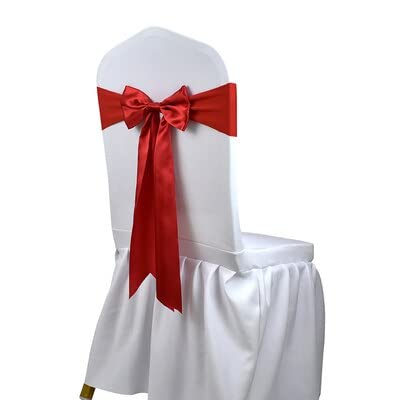 25 Stück Satin Spandex Stuhlhussen Band Bänder Stuhl Raffhalter für Party Bankett Dekor Hochzeit Dekoration Knoten Stuhl Schleife Schärpen