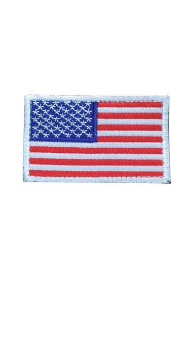 USA flag embroidery patches military tactical use bags caps jacket hooks loops