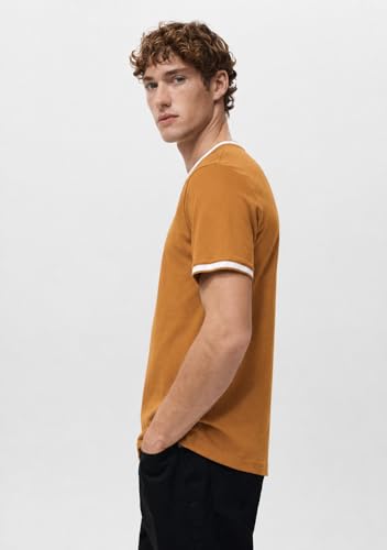 Image of Alan Jones Clothing Men's Self Design Cotton Regular Fit T-Shirt