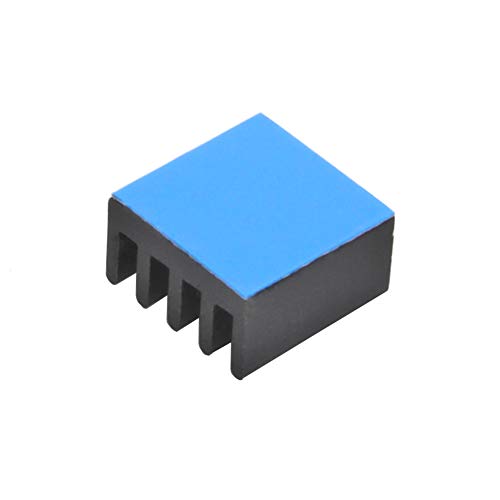 30pcs Aluminum Heatsink 8.8x8.8x5mm / 0.35x.035x0.2 inches with Thermal Conductive Adhesive Tape for Raspberry pi Electronic Chip MOS IC Diode Triode Cooling Heat Dissipation