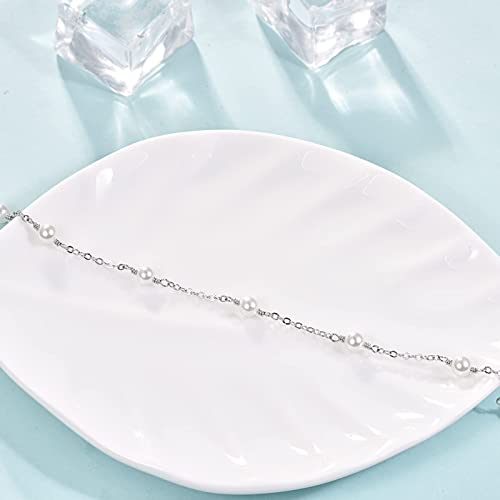 Palpitate Pearl Ankle Bracelets 925 Sterling Silver Pearl Anklets For Women Pearls Anklets Jewelry For Mom Girls Friends #TOP3