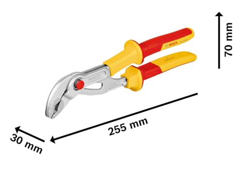 Pince multiprises VDE BOSCH 250 mm Certifiée jusquà 1000 V Isolée en TPU Ergonomique - vue 6