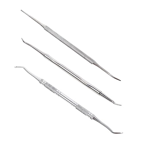 FRCOLOR 4sets Professional Nail Care Kit Double-end Nail Cleaner Ingrown Toenail Lifter Easy Handling Grip 3pcs*4