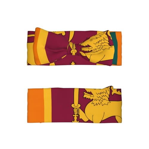 Sri Lanka Flag Prints Baby Bow Headband - Delicate Hair Accessories for Newborns, Infants, Toddlers - Skin-friendly Hairband2