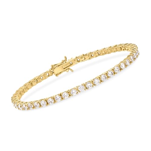 Ross-Simons 5.00 ct. t.w. CZ Tennis Bracelet in 18kt Gold Over Sterling