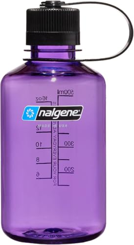 Image of Nalgene Sustain Tritan BPA-Free Water Bottle Made with Material Derived from 50% Plastic Waste (Using ISCC Certified Mass Balance), 16 OZ, Narrow Mouth, Purple (Pack of 6)