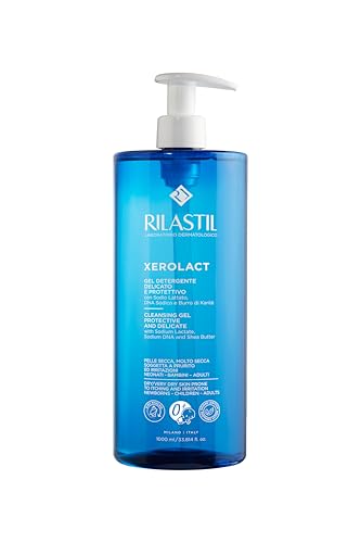 Rilastil Xerolact, Gel Detergente per Neonati, Bambini e Adulti, Delicato e Protettivo per le Pelli con Tendenza Atopica, 1000 ml