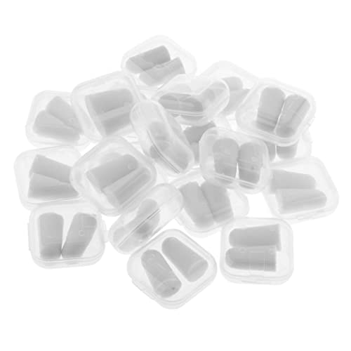 FashionCha 20組入りソフト耳栓 聴覚保護具 騒音対策耳栓, グレー