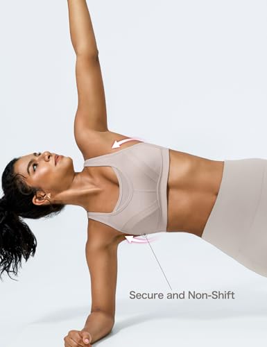 Image of Wingslove High Impact Sports Bras for Women Plus Size Non Padded Wirefree Workout Bra Bounce Control