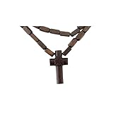 Collar con colgante de cruz de madera griega en dos caras de Monte Athos / 11