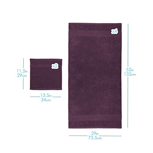 Hearth & Harbor Bath Towels For Bathroom - 100% Ring Spun Cotton Luxury Bathroom Towels - Ultra Soft & Highly Absorbent, Bath Towels Set Of 10 - Red #TOP7