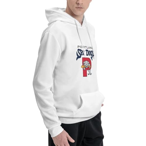 Portland Sea Dogs University Mens Pullover Hooded Padded Sweatshirt,Mens Casual Hooded Sweatshirt2