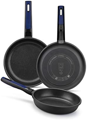 Bra Advanced  Frying Pan, Cast Aluminium with Non-Stick PFOA-free chemours Super Reinforced, Teflon Profile superior performance and High Resistance, Suitable for Induction modern 20 cm Black