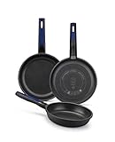 BRA Advanced Set de sartenes, aluminio fundido antiadherente sin PFOA, de rendimiento superior...