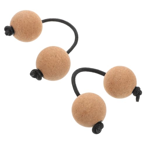 FUNOMOCYA 2組 塑料壁挂 リズム用シェイカー 用カシャカ 旅行用のポータブルミュージックシェーカー 打楽器 初心者向けパーカッションシェイカー 音楽教育用シェーカー 木、砂、ロープ