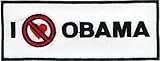 Embroidered Patch - Worst President - No Love for Obama Collectible Republican Tea Party Patch