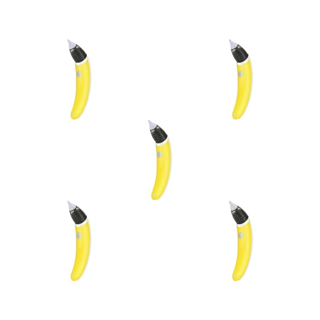 Juego de 5 aspiradores nasales para bebés y bebés, color amarillo