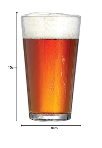 Arcoroc Conique/Conical 20 oz (57 cl) Tempered Glasses – Pack of 4 Durable Pub-Style Tumblers, Fully Toughened Large Drinking Glasses - Image 3