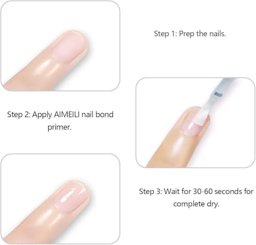 AIMEILI Nail Primer Gel Nail Prep Bond Primer für Gelnägel UV LED Gel Nagellack Acrylpulver Acryl Nägel 10ml