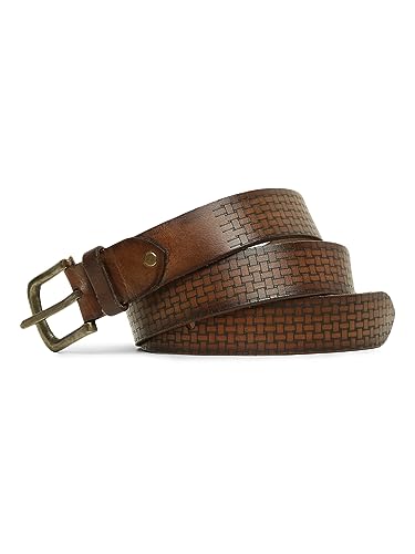 Image of ART N VINTAGE Men's Genuine Pure Leather Black Belts with Metal Brass Buckle - Classic Elegance for Every Outfit